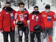 Cédric Follador con i frenatori Oliver Gyger, Nicola Mariani e Dominik Hufschmid
