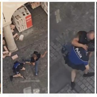 Alcune fasi dell'intervento della polizia a Lugano lo scorso luglio riprese da un video