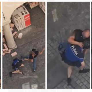 Alcune delle fasi concitate dell'arresto riprese dal video amatoriale
