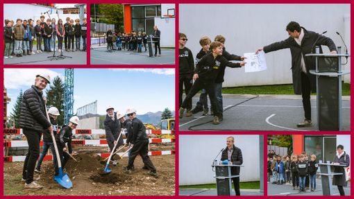 Posata la prima pietra della nuova scuola dell'infanzia e della mensa della scuola elementare di Sonvico (Foto)