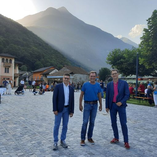 Da destra Mario Branda, Fabio Pasinetti e