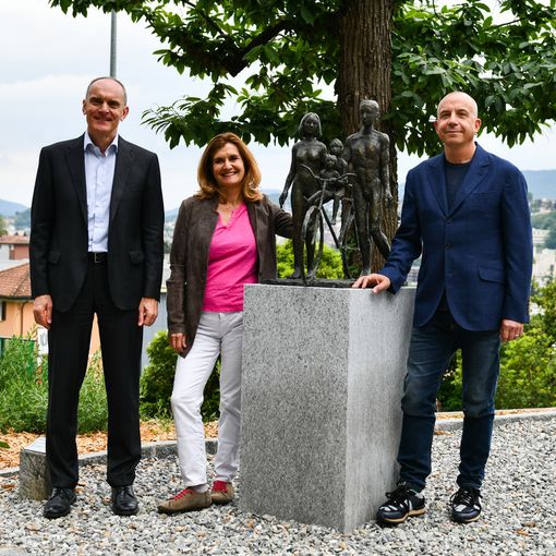 Una “Famiglia in bicicletta&quot; sulla pista ciclabile Lugano-Cadro-Dino