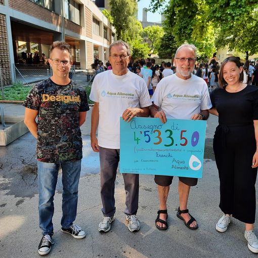 Gesto di beneficenza dagli allievi delle scuole comunali di Bellinzona