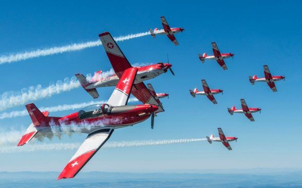 Il PC-7 Team volerà sopra Lugano Airport