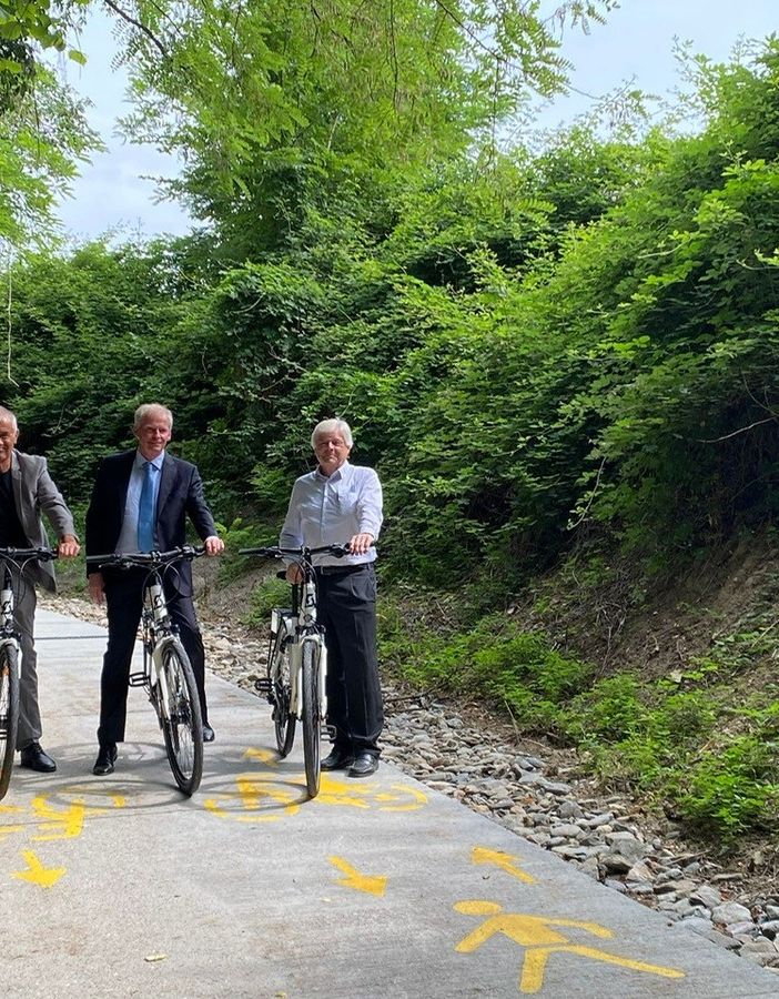 Inaugurata la pista ciclopedonale tra via Pietro Bernasconi e Pian Faloppia a Novazzano (Foto)