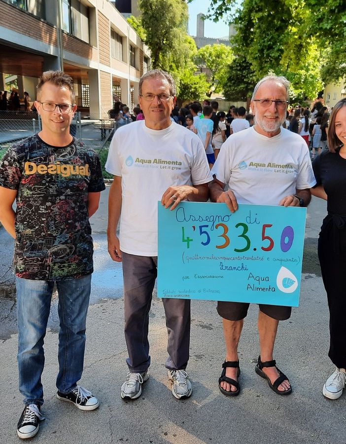 Gesto di beneficenza dagli allievi delle scuole comunali di Bellinzona