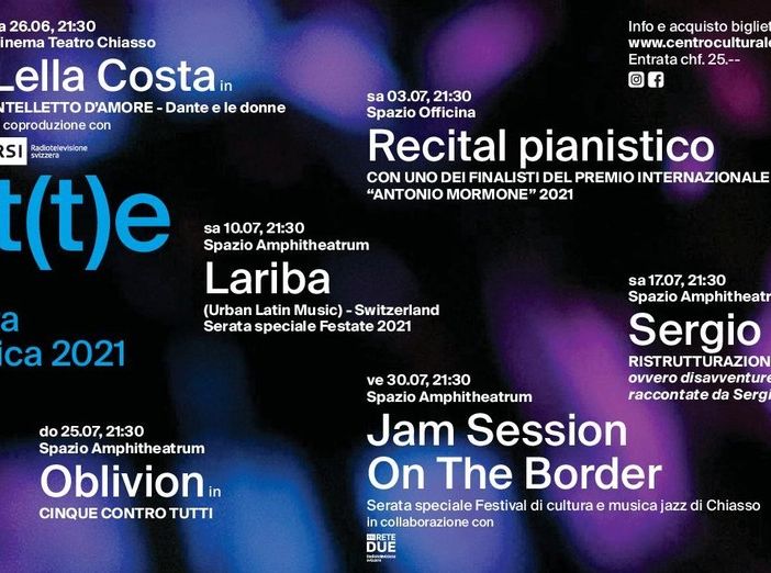 Scatta sabato 26 a Chiasso “VOCI E NO(T)E 2021”