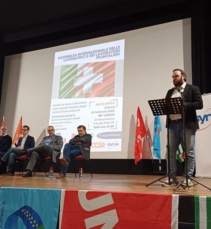 Lana a Varese a sostegno dei frontalieri: &quot;Uniti contro la tassa sulla salute&quot;