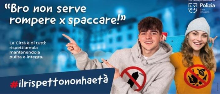La Polizia di Lugano ha lanciato la campagna #ilrispettononhaetà La Polizia di Lugano ha lanciato la campagna #ilrispettononhaetà