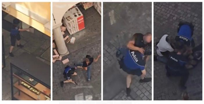Alcune delle fasi concitate dell'arresto riprese dal video amatoriale Alcune delle fasi concitate dell'arresto riprese dal video amatoriale