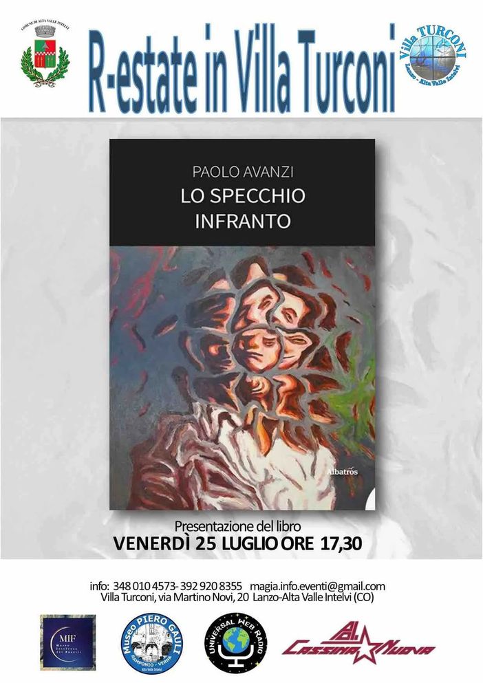 Lo scrittore e attore Paolo Avanzi alla Villa Turconi di Lanzo Intelvi (Como) Lo scrittore e attore Paolo Avanzi alla Villa Turconi di Lanzo Intelvi (Como)