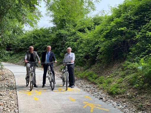 Inaugurata la pista ciclopedonale tra via Pietro Bernasconi e Pian Faloppia a Novazzano (Foto)