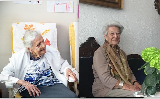 Elisabeth Schmitt, 100 anni, e Maria Teresa Picollo Ceresa, 101 anni