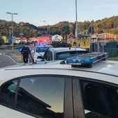 Posto di blocco della polizia locale di Lavena Ponte Tresa