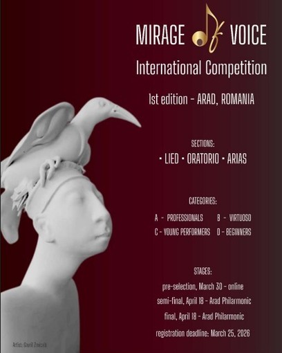 Il talento lirico sbarca in Romania: al via la prima edizione di "Mirage Voice" Il talento lirico sbarca in Romania: al via la prima edizione di "Mirage Voice"