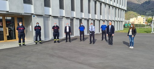 Il Presidente del Gran Consiglio in visita alla Centrale di allarme della Polizia cantonale di Bellinzona
