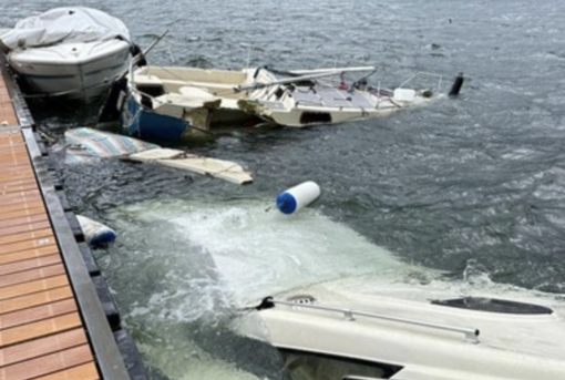 Tempesta sul lago Ceresio, danni a decine di imbarcazioni: «Una battaglia contro la furia della natura»