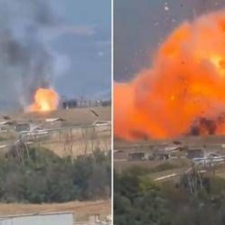 Colleferro, incendio e forte esplosione nello stabilimento ex Simmel Difesa Colleferro, incendio e forte esplosione nello stabilimento ex Simmel Difesa