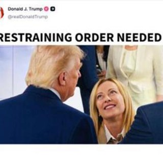 Trump, il post contro Meloni: "Serve un ordine restrittivo" Trump, il post contro Meloni: "Serve un ordine restrittivo"