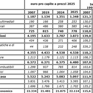 Consumi, negli ultimi 30 anni sprint per tecnologia e tempo libero