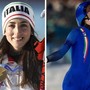 Vittozzi e Ghiotto portabandiera Italia a cerimonia chiusura Milano-Cortina Vittozzi e Ghiotto portabandiera Italia a cerimonia chiusura Milano-Cortina