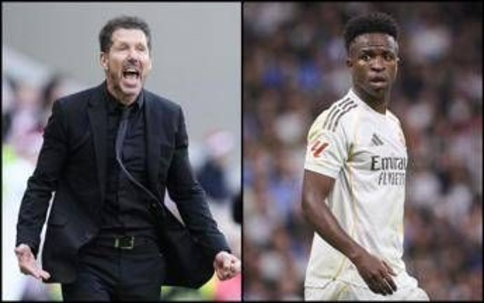 Real-Atletico, 'faccia a faccia' Simeone-Vinicius: "Florentino Perez ti caccerà"