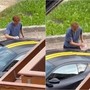 Sinner versione... self service: pulisce a mano la sua Ferrari