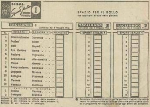 Totocalcio, Sisal celebra gli 80 anni della schedina