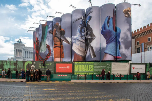 Metro C: Webuild, a Piazza Venezia terza opera ‘Murales’ dedicata al lavoro