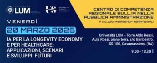 Università Lum, evento su artificial intelligence e silver economy