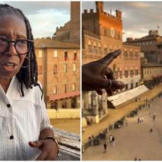 Palio di Siena, c'è anche Whoopi Goldberg: l'attrice presente a Piazza del Campo