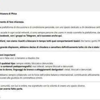 Chiude forum sessista 'Phica': &quot;Non siamo riusciti a bloccare comportamenti tossici&quot;